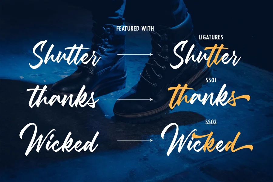 Debtos Script Free Version Font preview 3