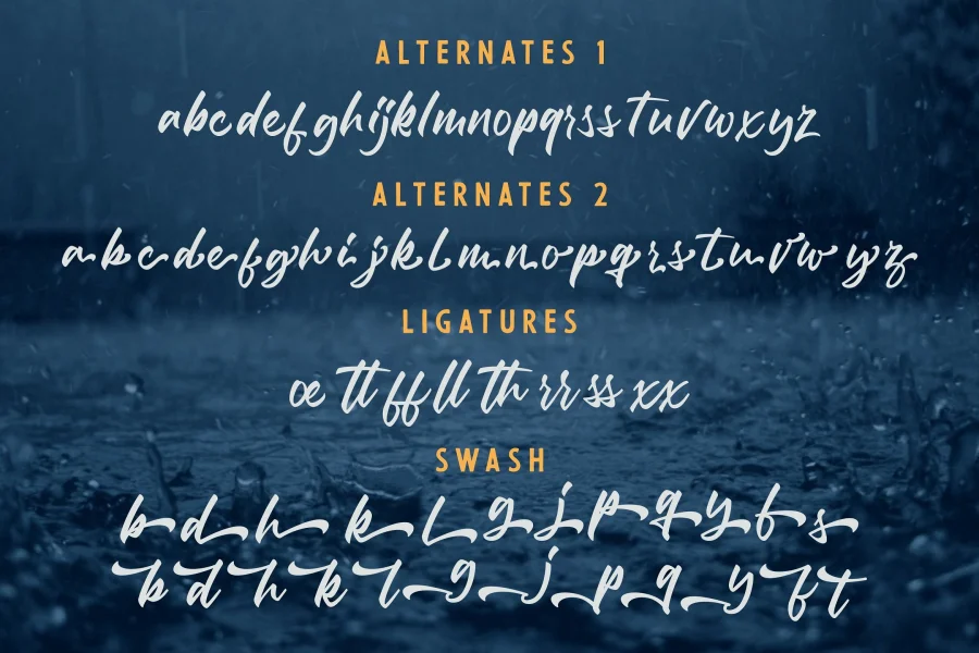 Debtos Script Free Version Font preview 8
