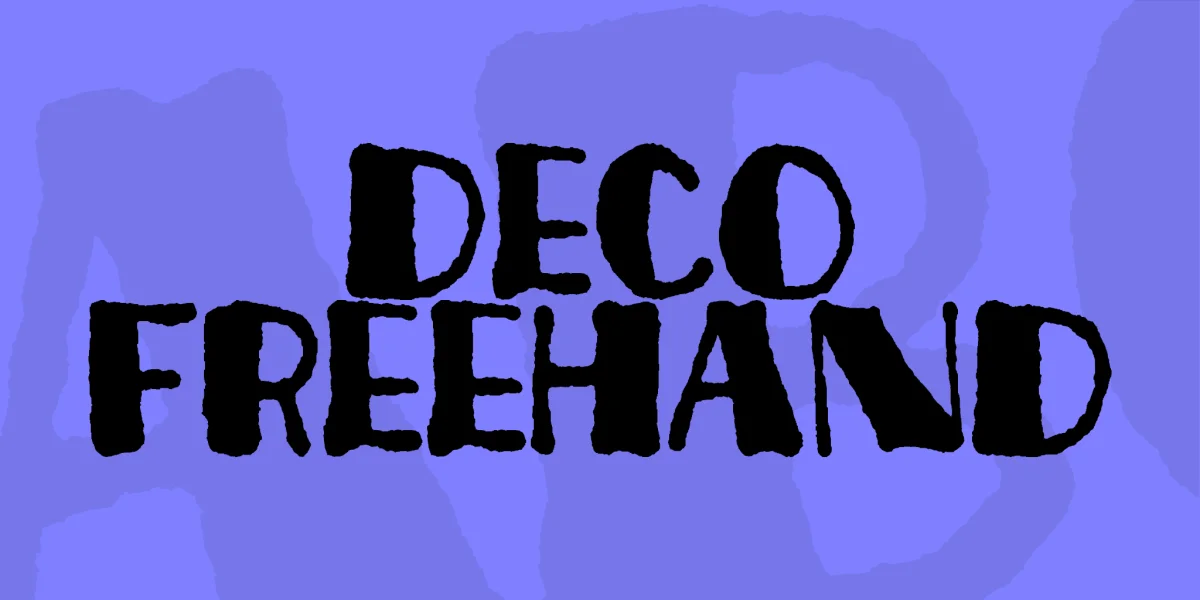 Deco Freehand Font