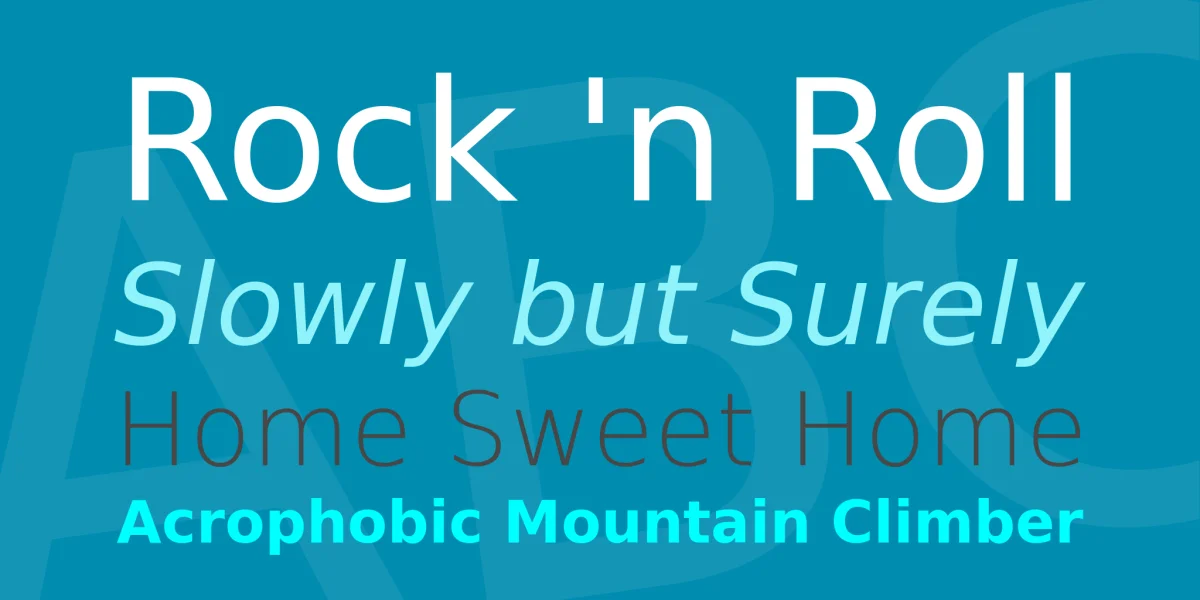 DejaVu Sans Font Family preview 2
