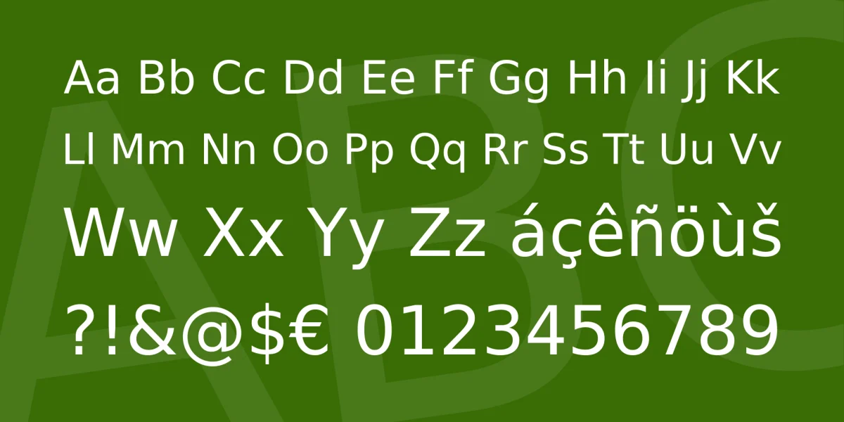 DejaVu Sans Font Family preview 4