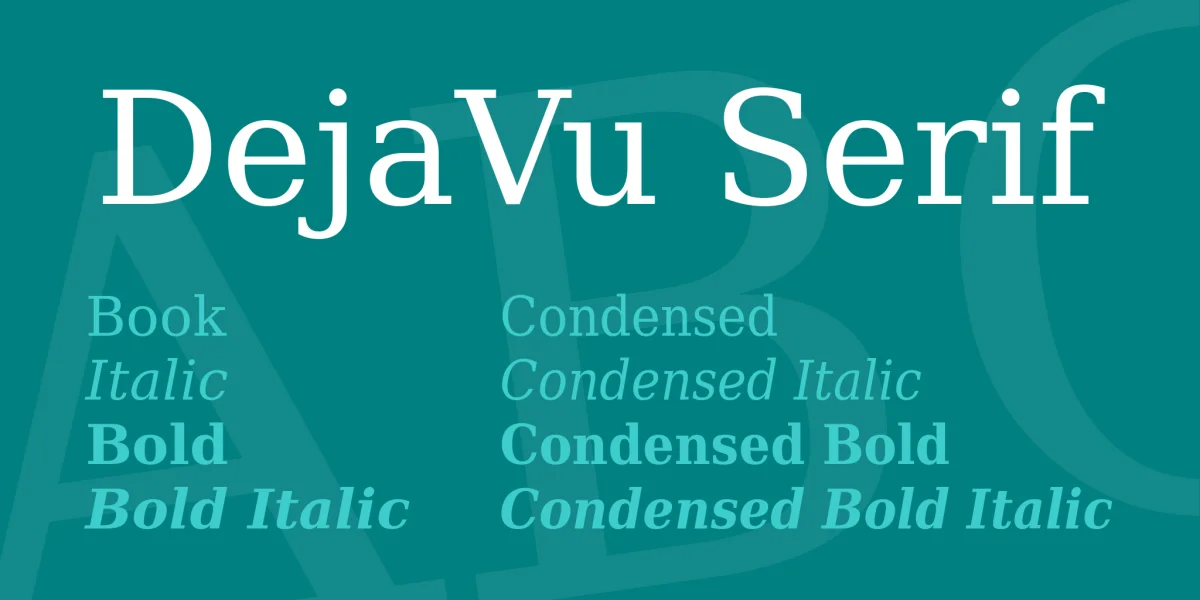 DejaVu Serif Font Family