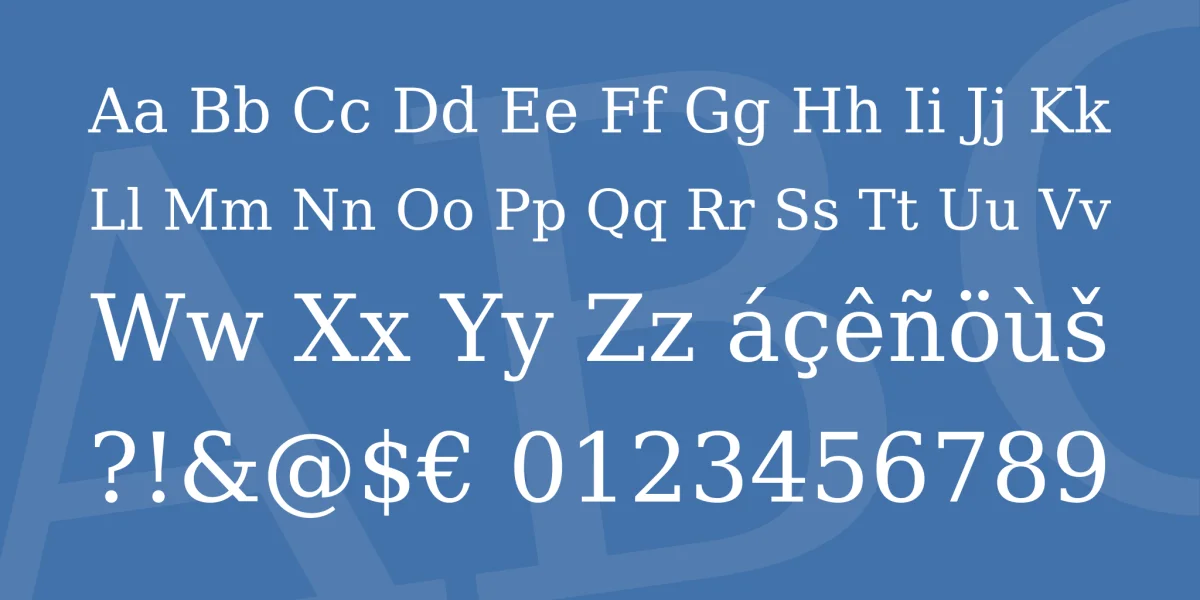 DejaVu Serif Font Family preview 4