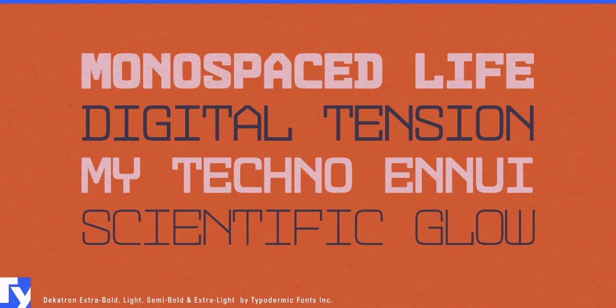 Dekatron Font Family preview 2