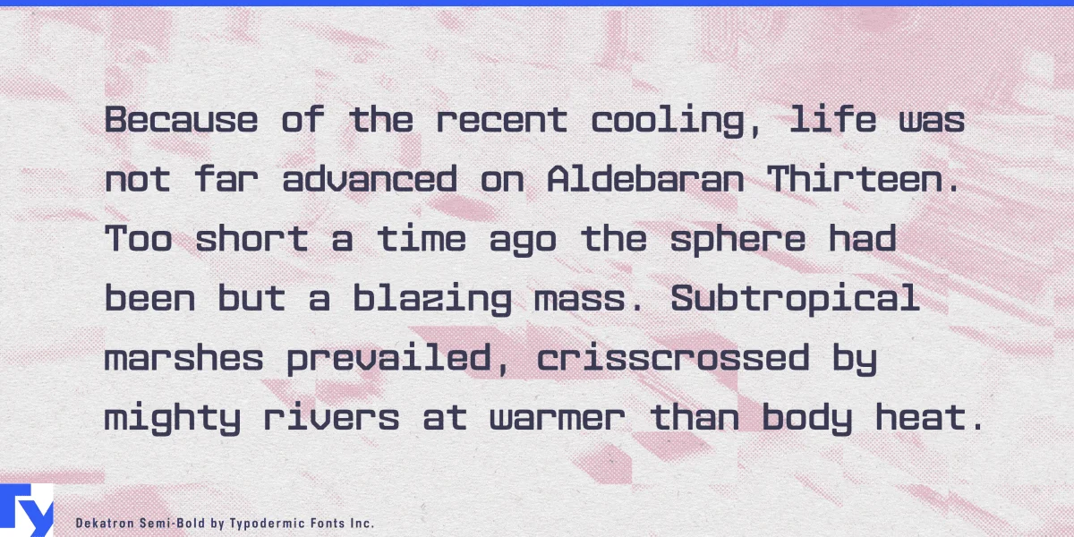 Dekatron Font Family preview 3