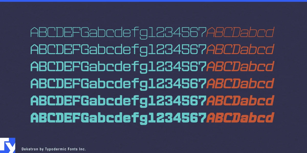 Dekatron Font Family preview 4
