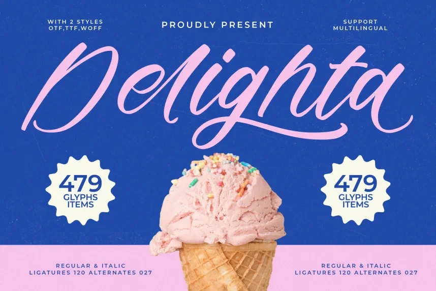 Delighta – Modern Handwritten Font preview 2