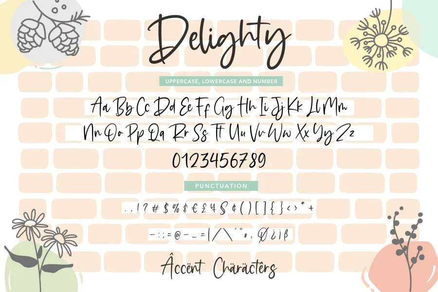 Delighty Font preview 6