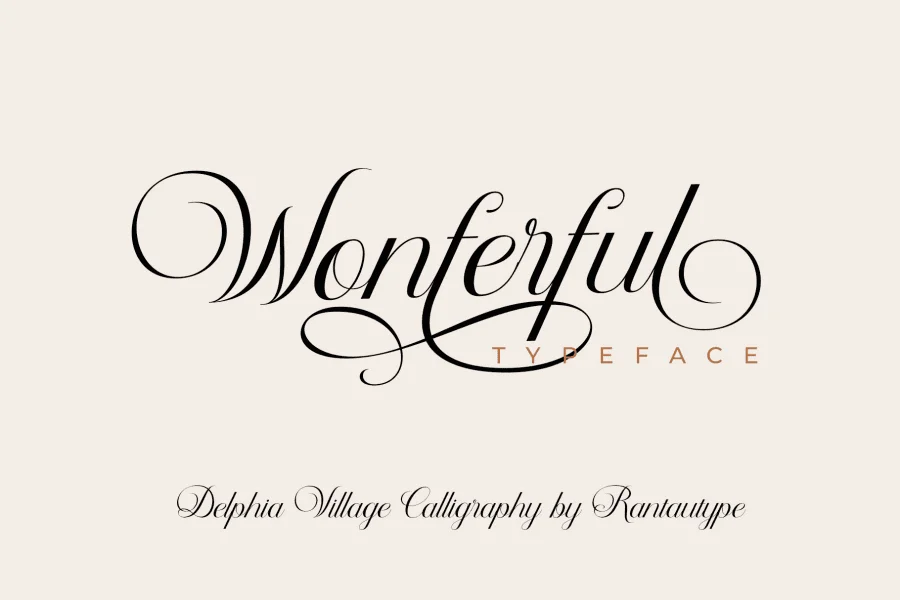Delphia Village Font preview 10