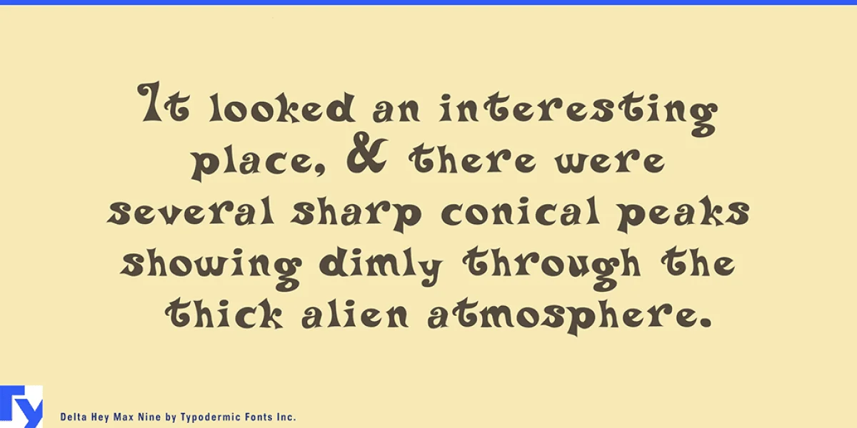Delta Hey Max 9 Font preview 3