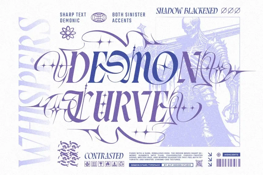 Demon Stars Font preview 2