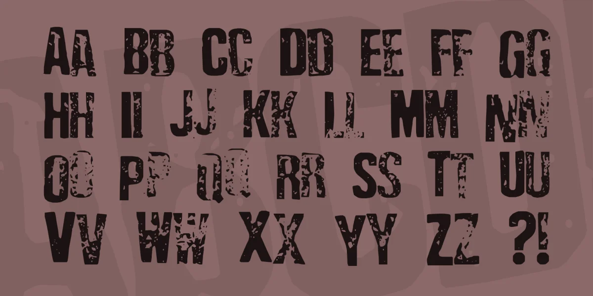 Depressionist Three Font preview 2