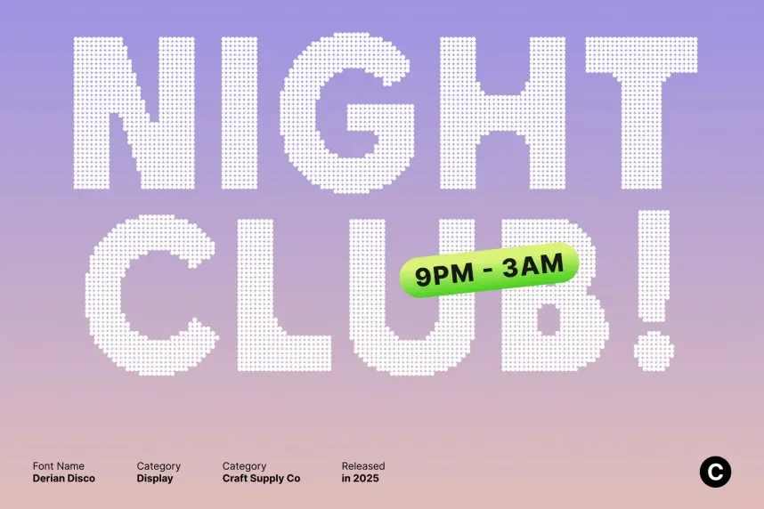 Derian Disco Font preview 3