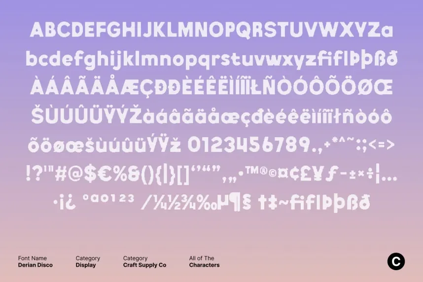 Derian Disco Font preview 6