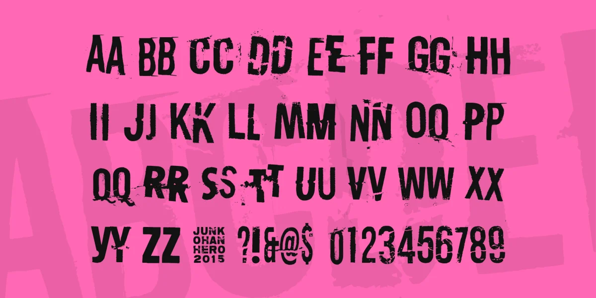 Destroy X Font preview 3