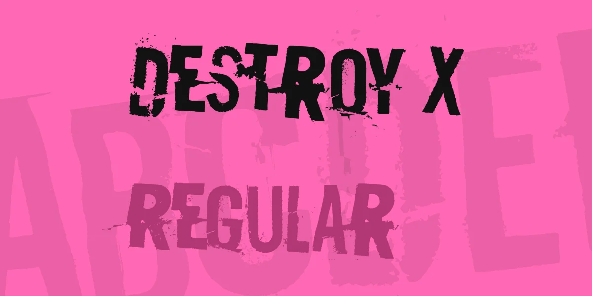 Destroy X Font preview 8