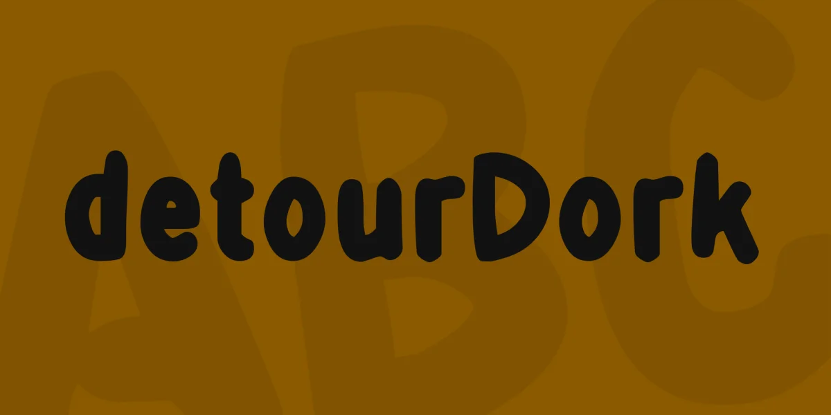 detourDork Font preview 2