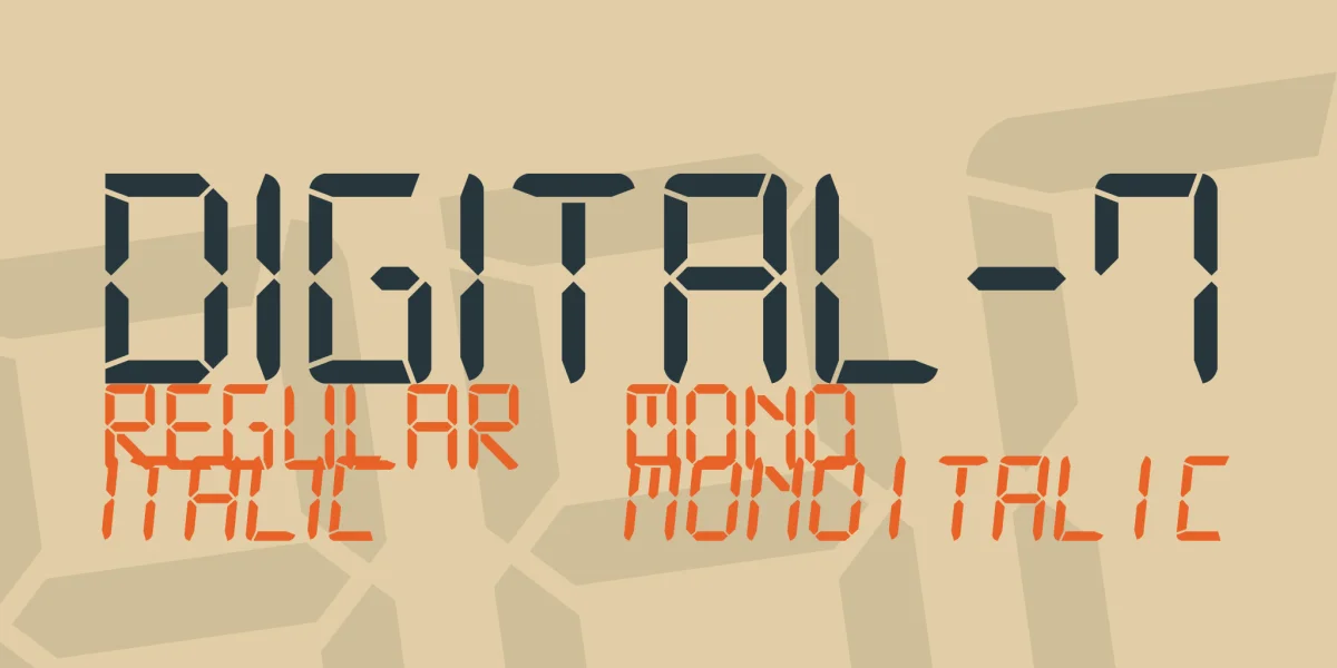 Digital-7 Font Family