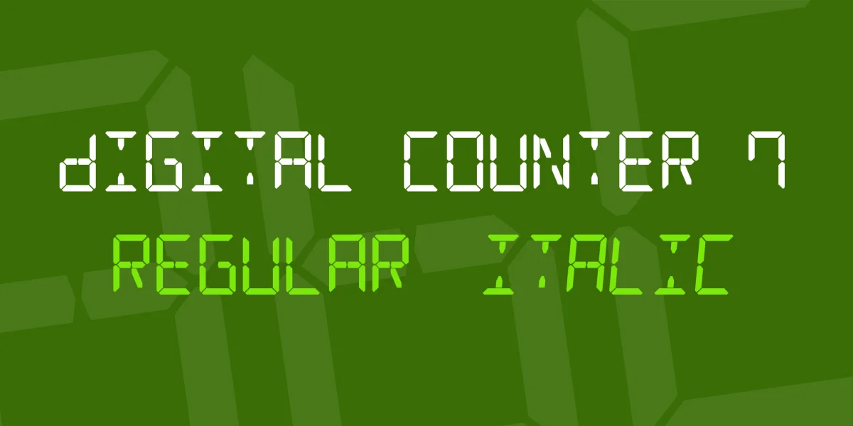 Digital Counter 7 Font Family