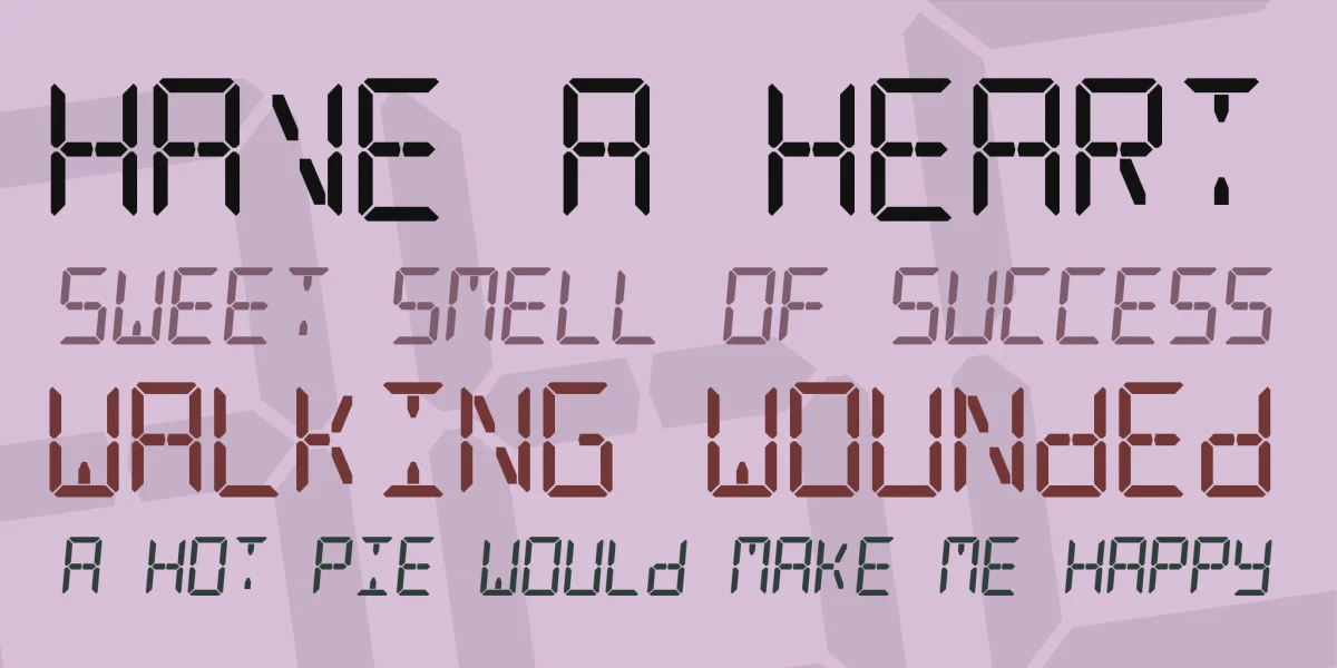 Digital Counter 7 Font Family preview 2