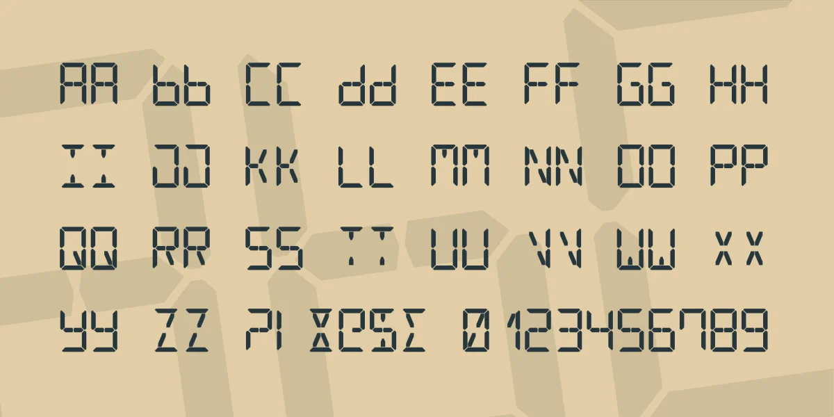 Digital Counter 7 Font Family preview 3