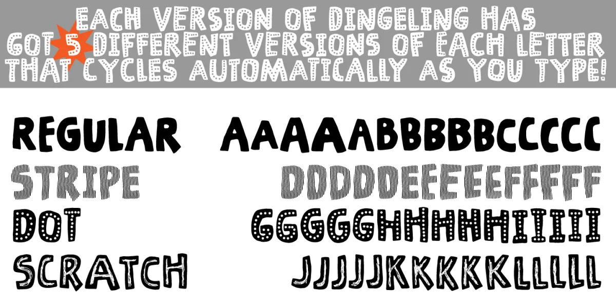 Dingeling DEMO Font preview 2
