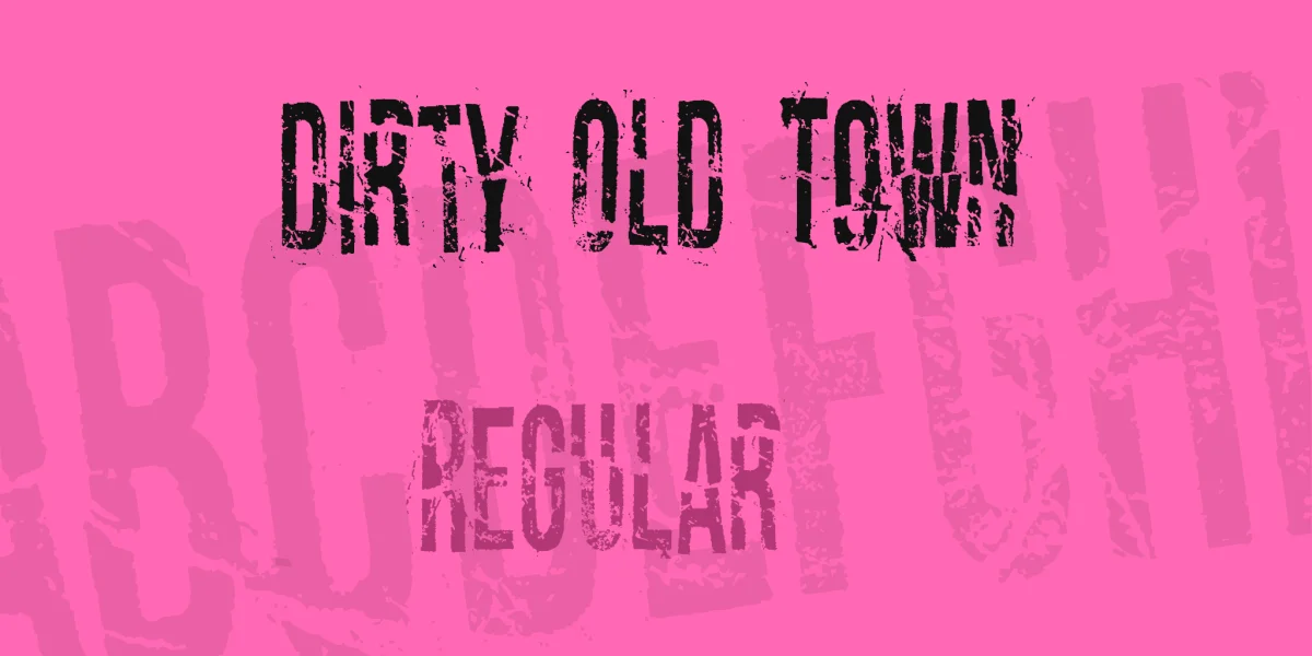 Dirty Old Town Font preview 10