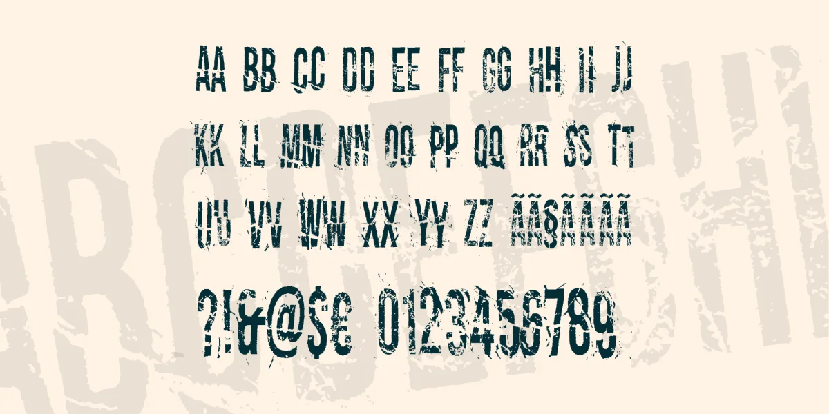 Dirty Old Town Font preview 2