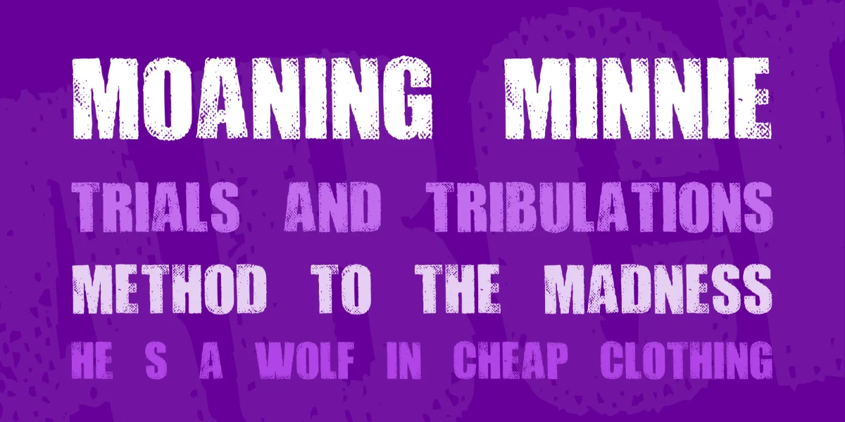 DIRTYBAG Font preview 2