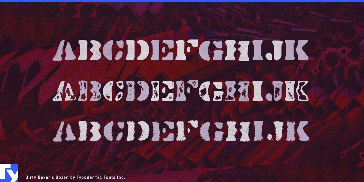 Dirty Baker's Dozen Font preview 3