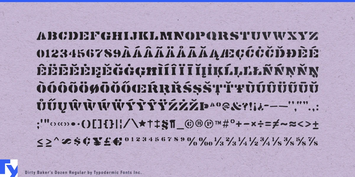 Dirty Baker's Dozen Font preview 7