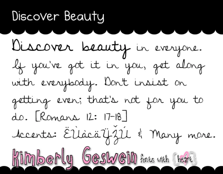 Discover Beauty Font