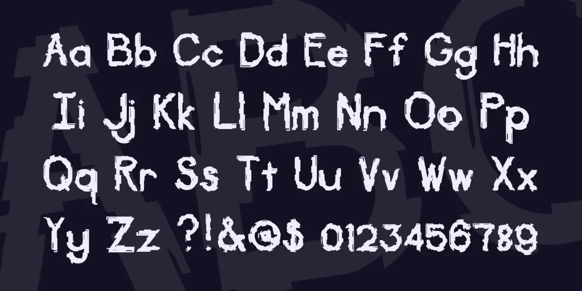 Diskontented Font preview 3
