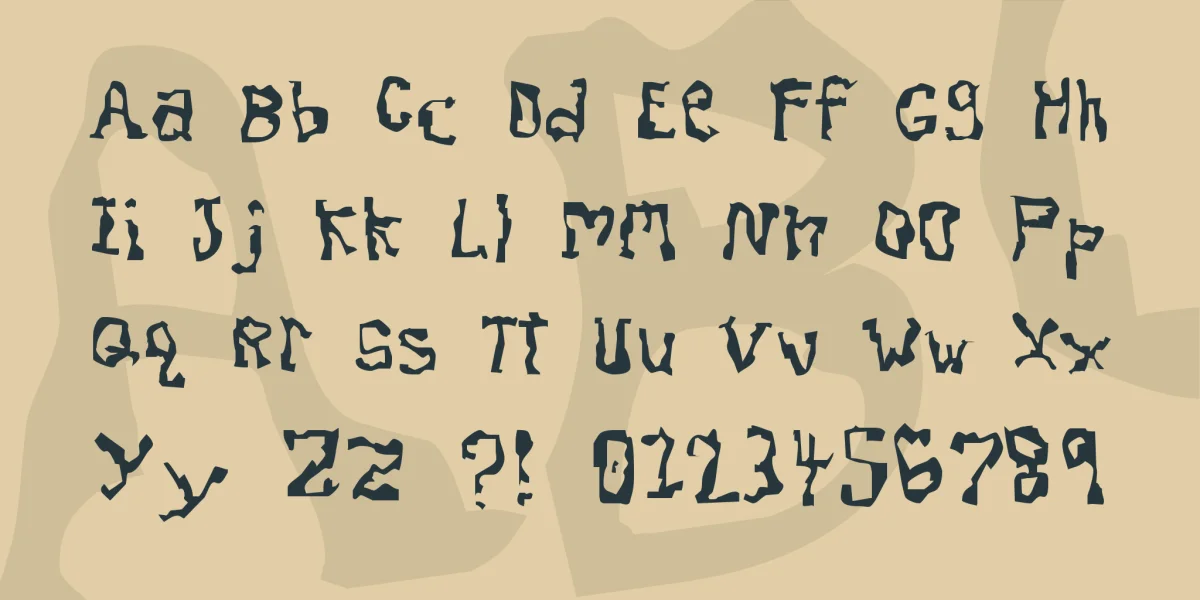 Dissonant Font preview 3