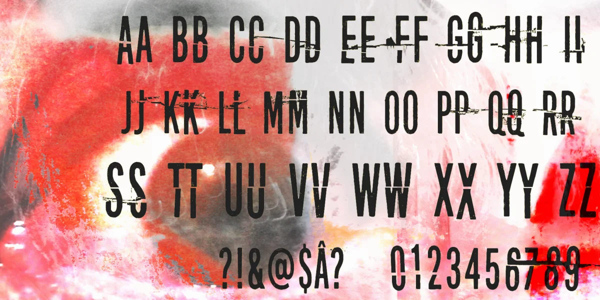 Disturbo Font preview 2