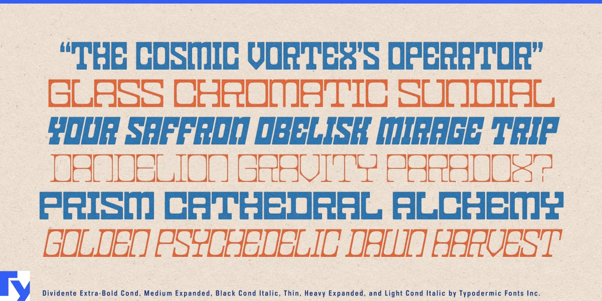 Dividente Font Family preview 2