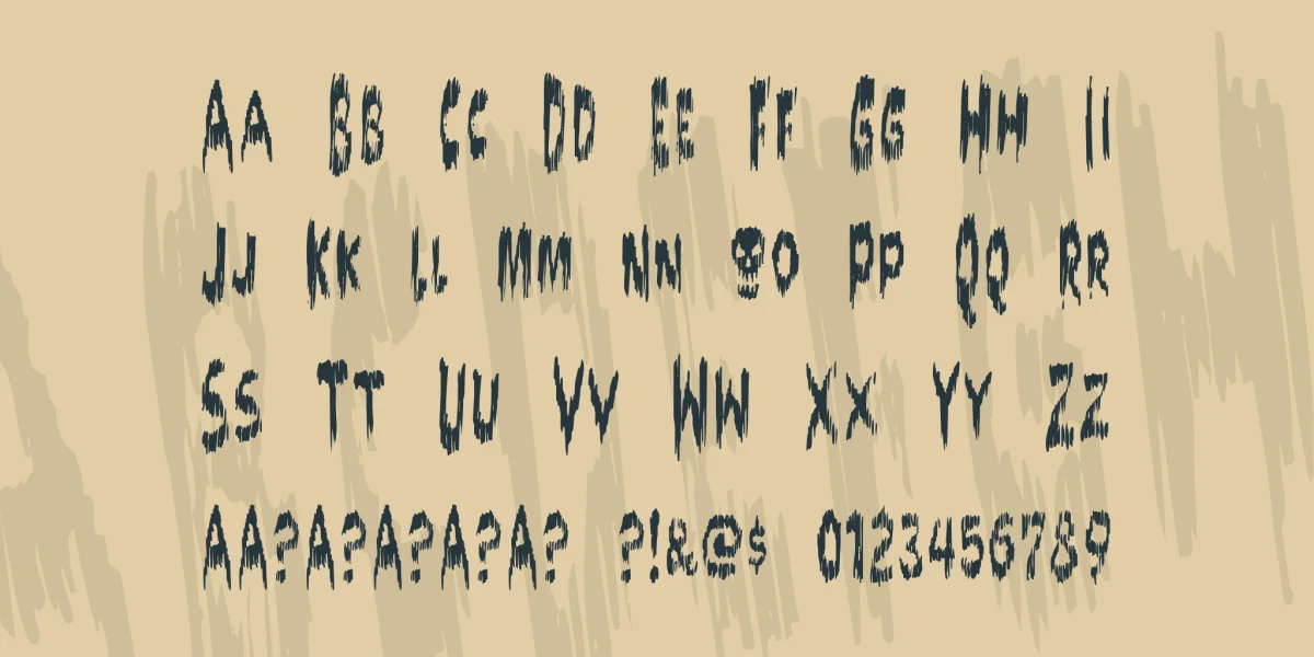 DOKTOR terror Font preview 3