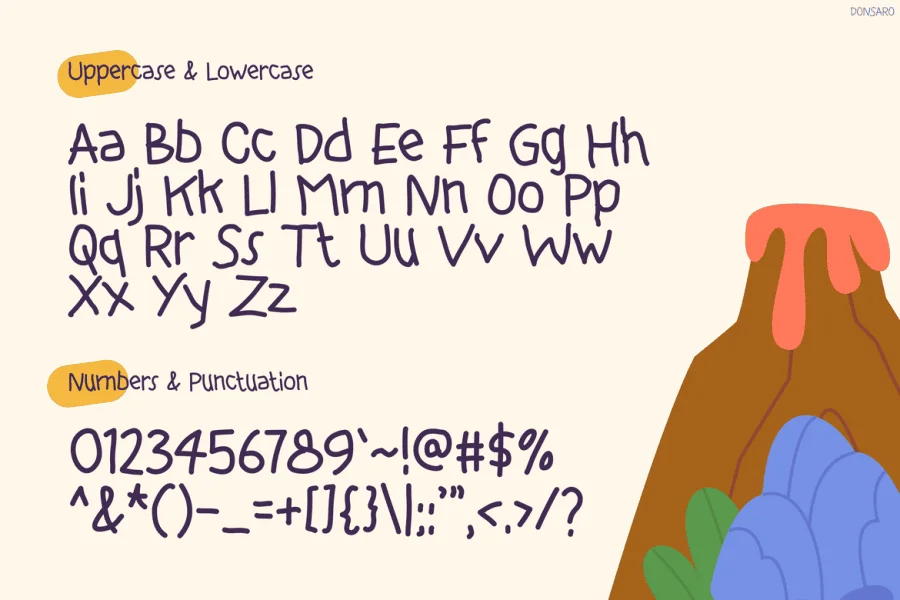 Donsaro Font preview 2