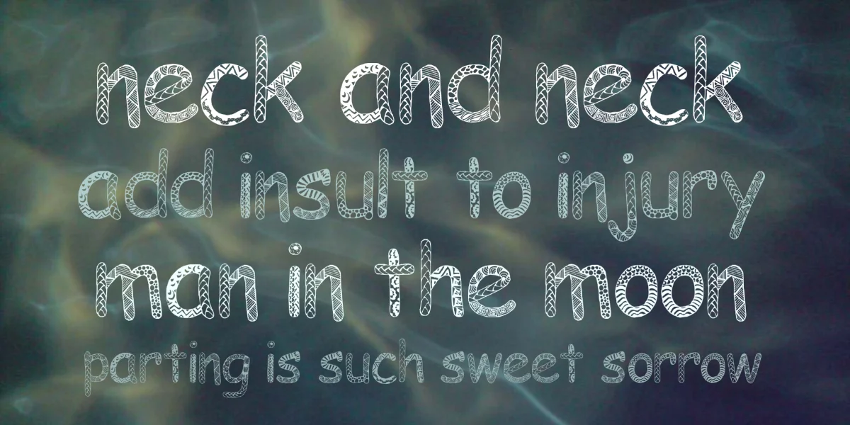 Doodlowers Font preview 2