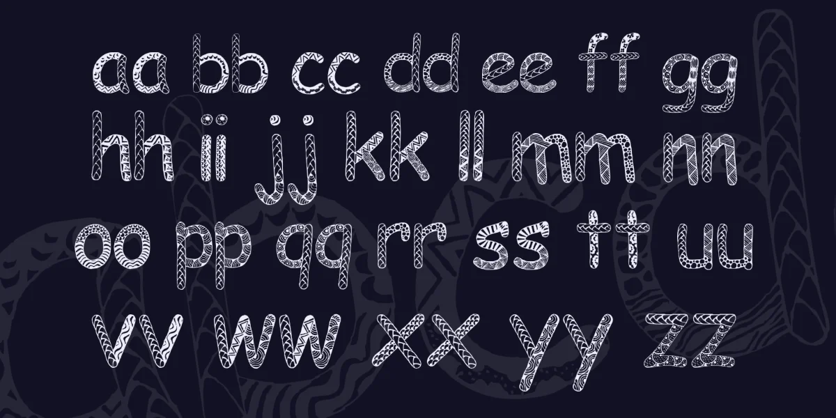 Doodlowers Font preview 3
