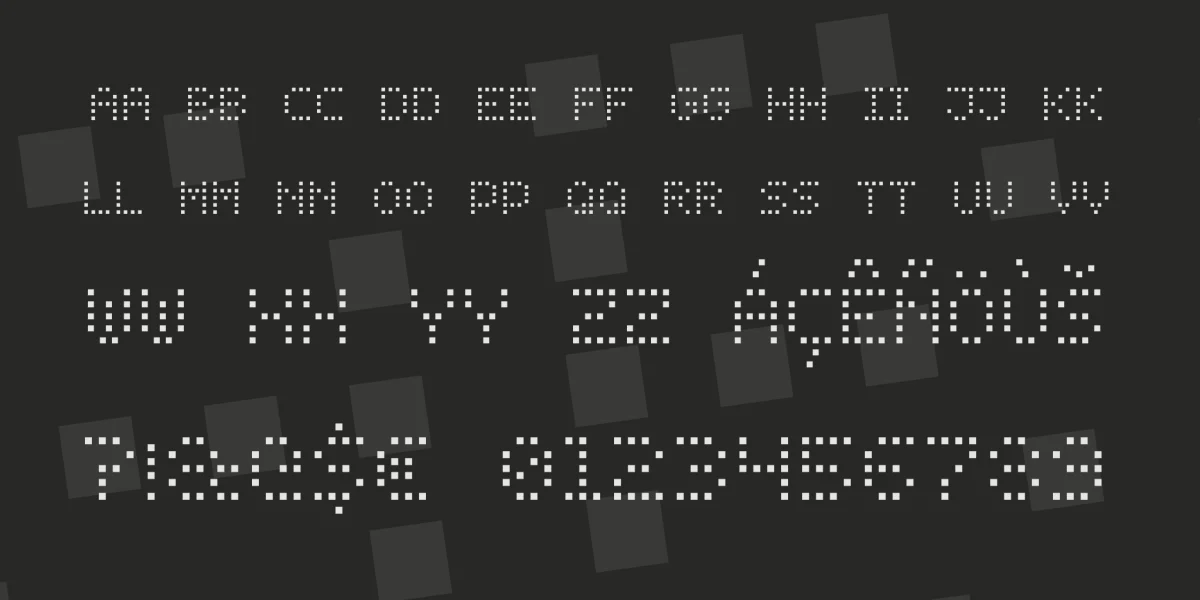 Dot Digital-7 Font preview 3