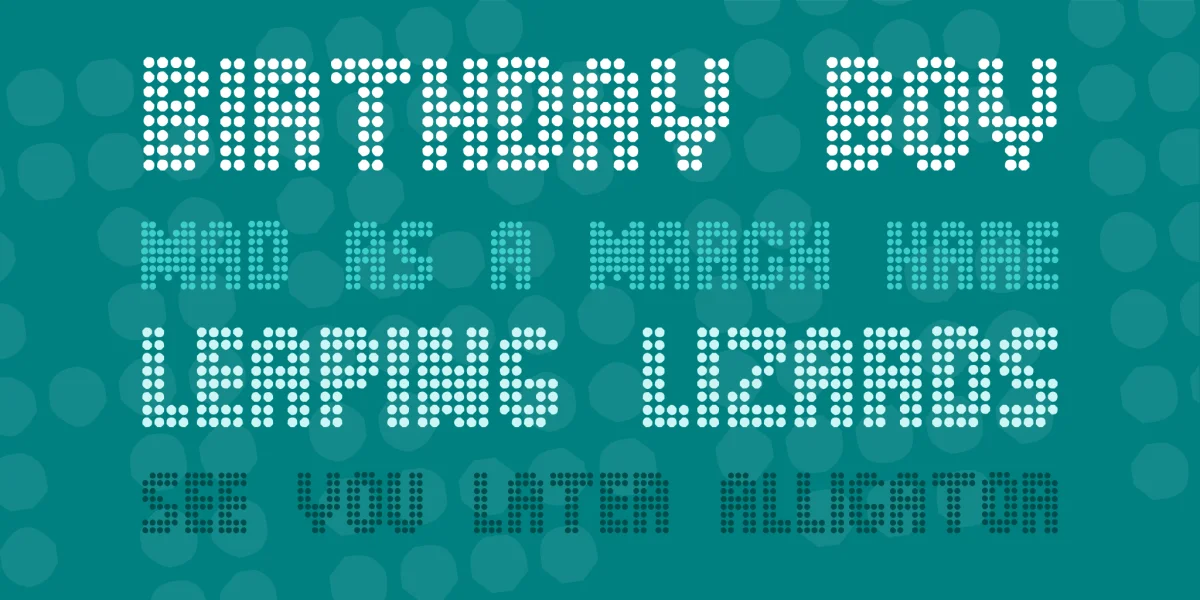 Dot Spot Font preview 2