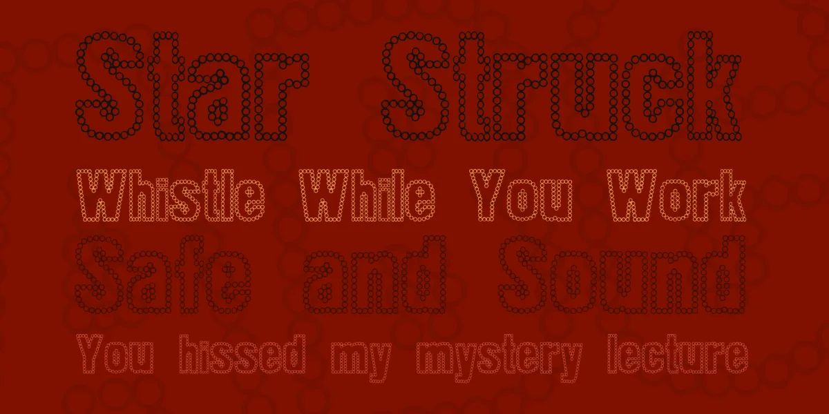 Dot Trail Font preview 2