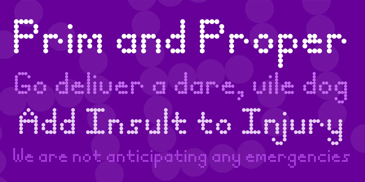 dotty Font preview 2