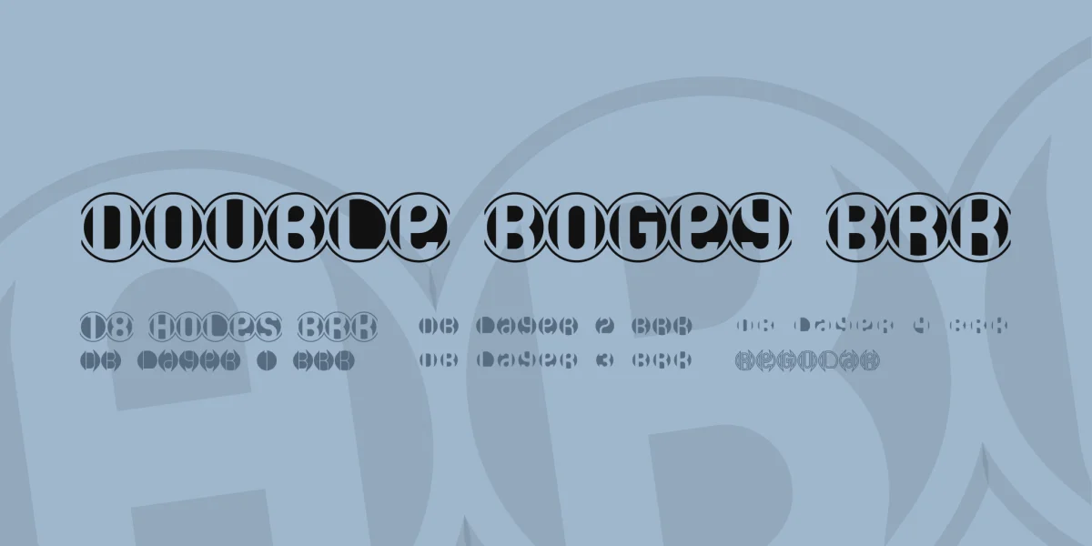 Double Bogey BRK Font Family