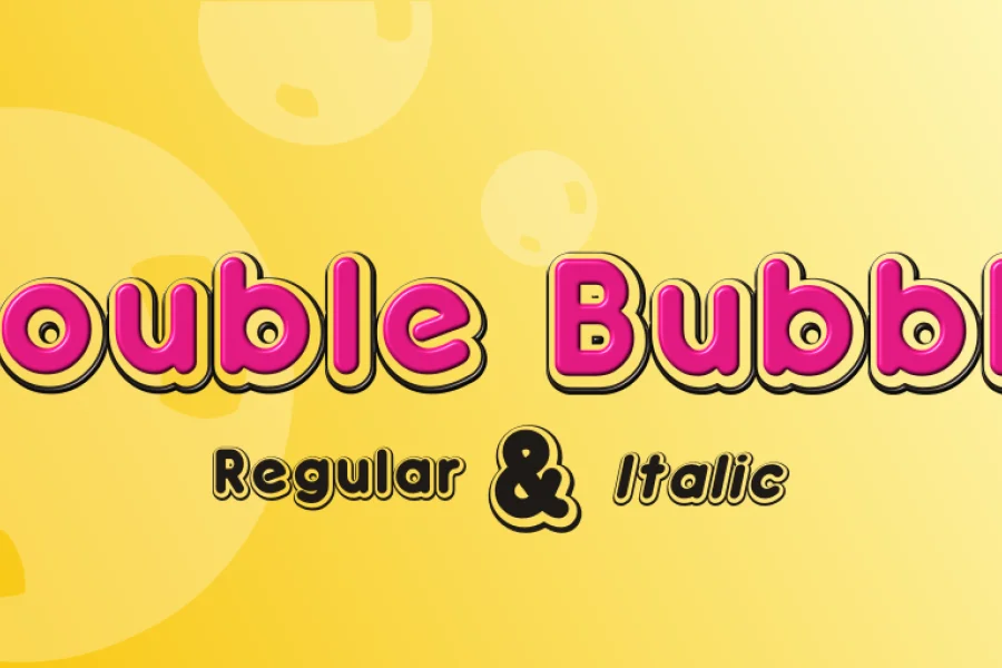 Double•Bubble Shadow Font Family