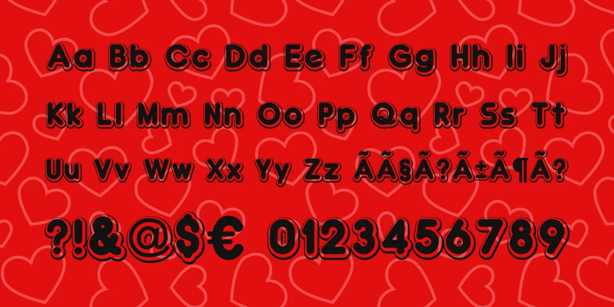 Double•Bubble Shadow Font Family preview 3