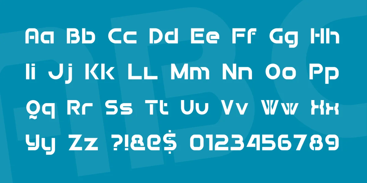 Double Force 7 Font preview 4