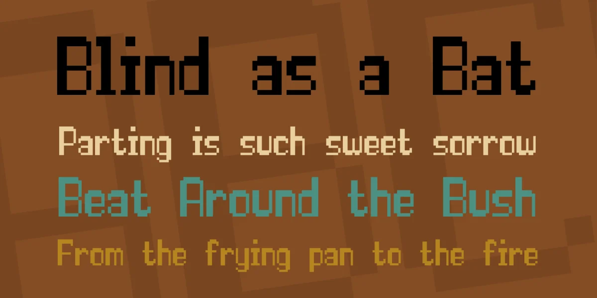 Double Pixel-7 Font preview 2