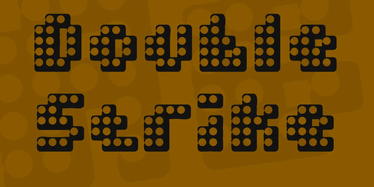 Double Strike Font